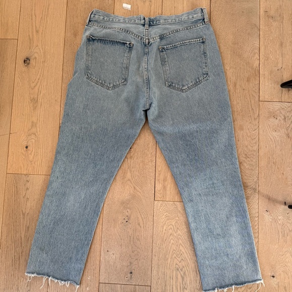 Agolde Light Blue Straight Leg Jeans - Picture 2 of 4
